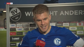 Schalke-Stürmer Simon Terodde nach dem Spiel im Interview bei Sky.