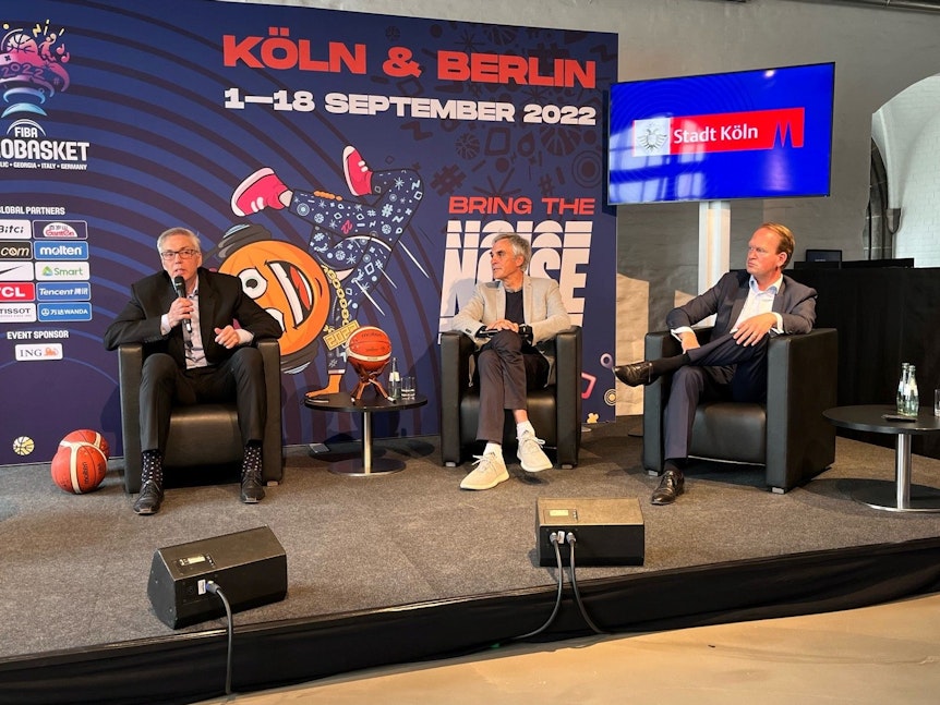 Pressekonferenz zur Eurobasket am 29. April 2022 mit Bundestrainer Gordon Herbert