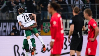 Jubel bei Borussia Mönchengladbach: Am Montag (2. Mai 2022) besiegte die Fohlenelf RB Leipzig mit 3:1.