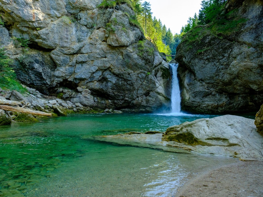 Die Buchenegger Wasserfälle im Allgäu erinnern an die Landschaft Skandinaviens.