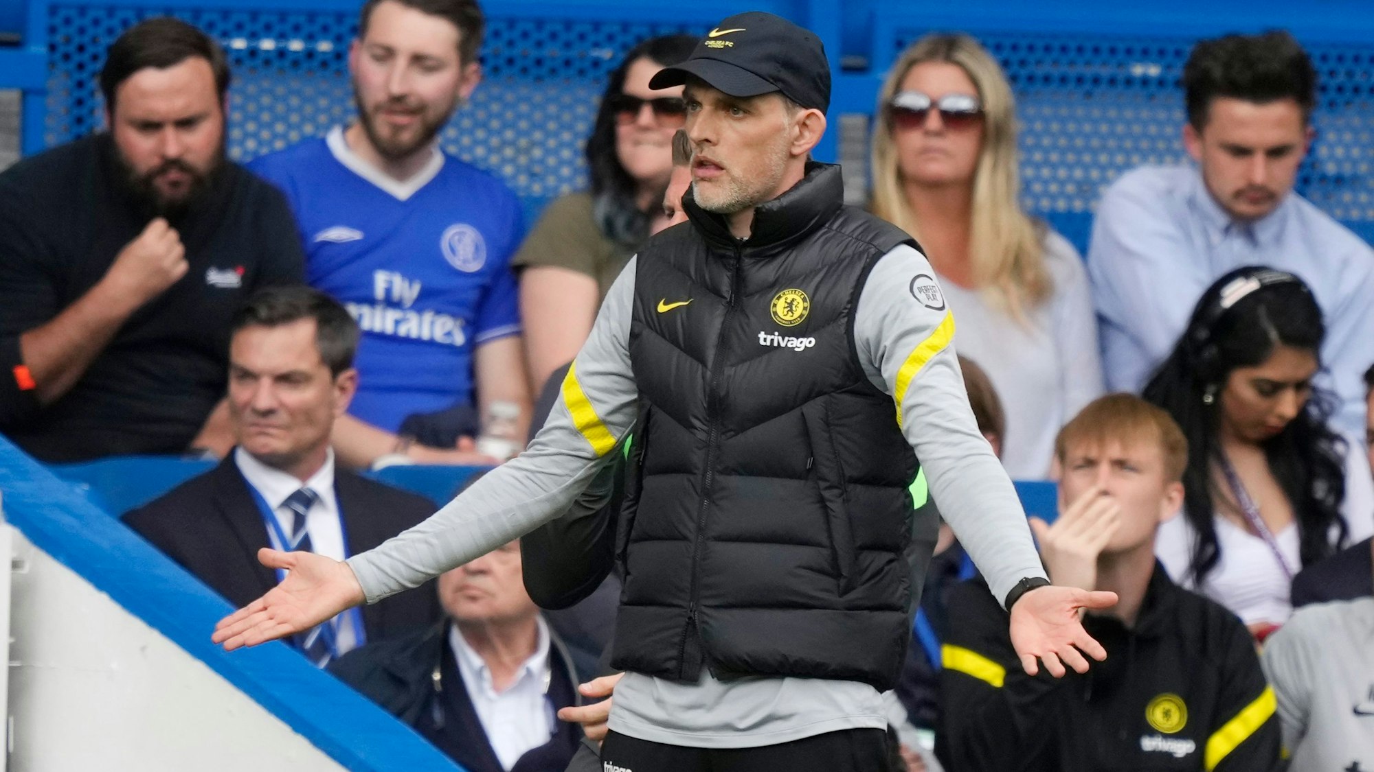 Chelsea-Coach Thomas Tuchel, hier beim Spiel gegen die Wolverhampton Wanderers am 7. Mai 2022, klagt über die aktuellen Zustände bei den Londonern.