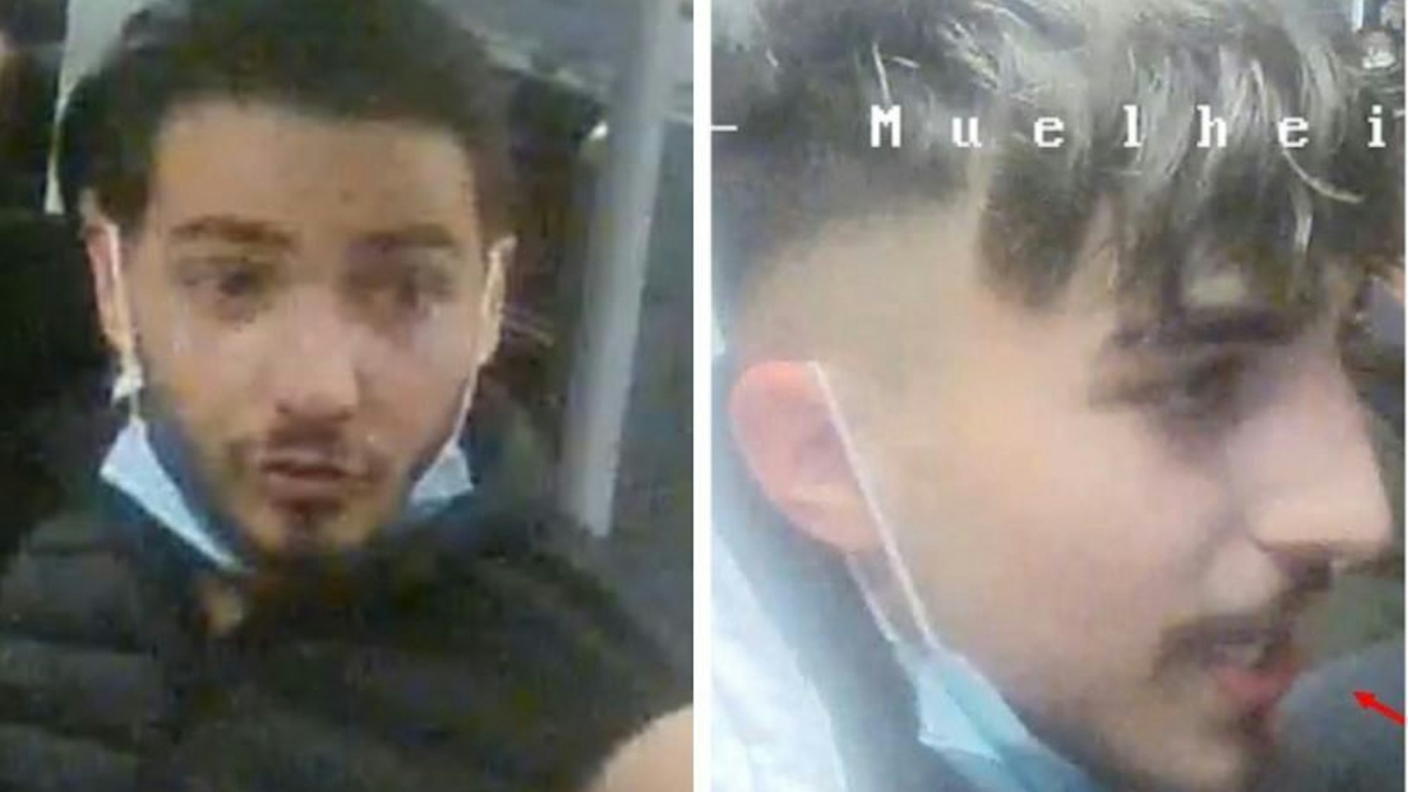 Zwei Männer auf Fahndungsfotos, wie werden von der Polizei öffentlich gesucht.