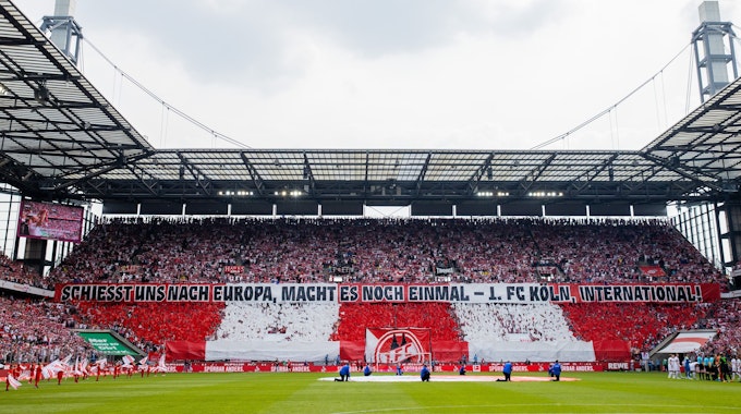Eine Choreographie der Fans des 1. FC Köln