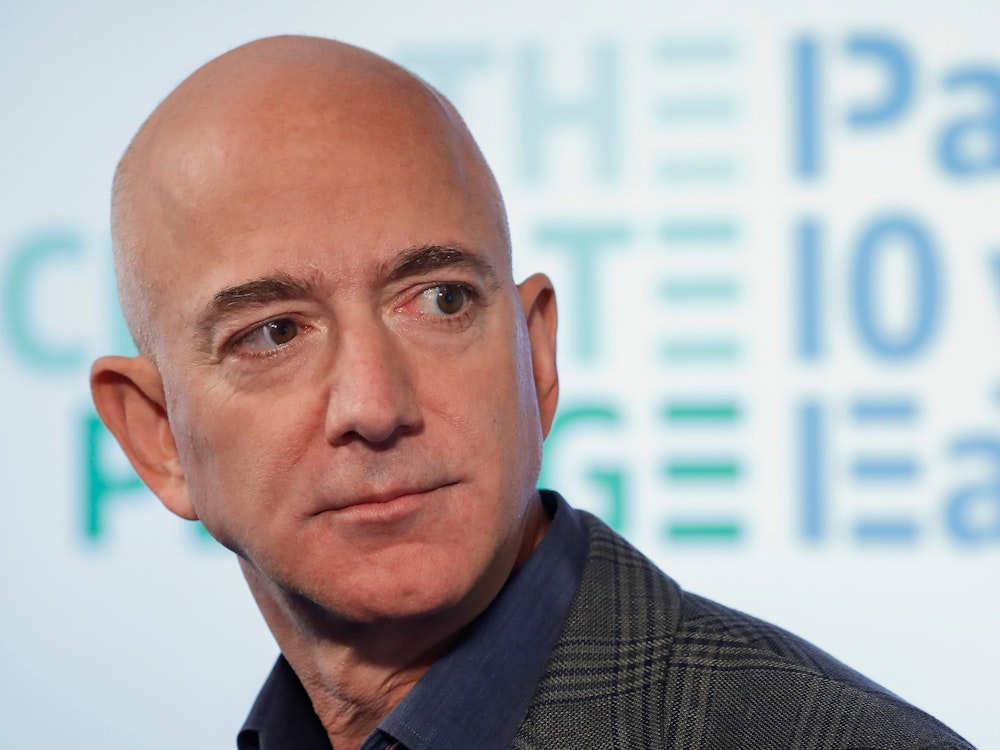 Amazon-Gründer Jeff Bezos auf einer Pressekonferenz