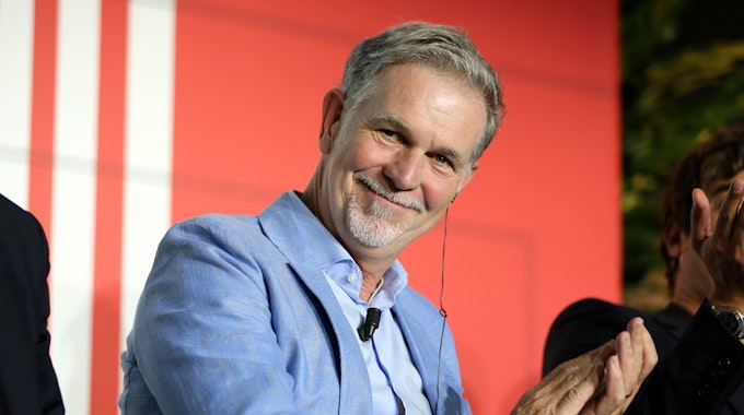 Netflix-Boss Reed Hastings im Jahr 2019 auf einer Veranstaltung in Rom.