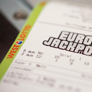 Lotto-Los vom Eurojackpot. Am Dienstag (24.5.22) sind 10 Millionen Euro im Jackpot.