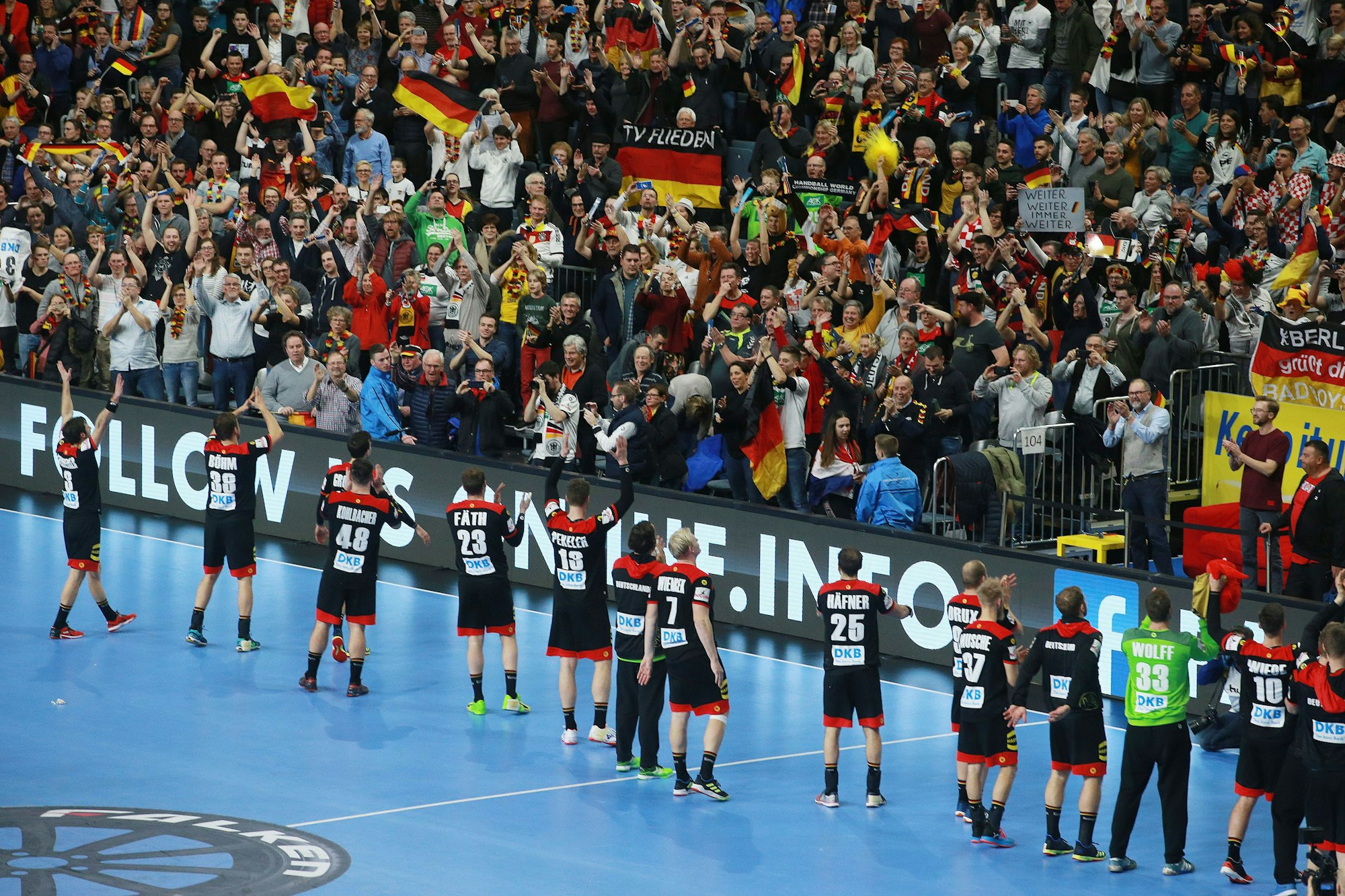 Bei der Handball WM 2019 jubelten die deutschen Fans ihren Siegern zu. Auch dieses Jahrfindet die Haupt- und Finalrunde in der Lanxess-Arena statt.