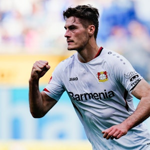 Leverkusens Patrik Schick jubelt über sein Tor im Spiel bei der TSG Hoffenheim
