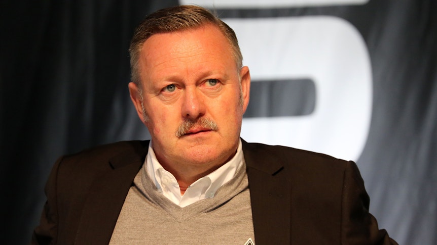 Sportdirektor Roland Virkus bei der Mitgliederversammlung von Borussia Mönchengladbach am 30. Mai 2022 im Borussia-Park.