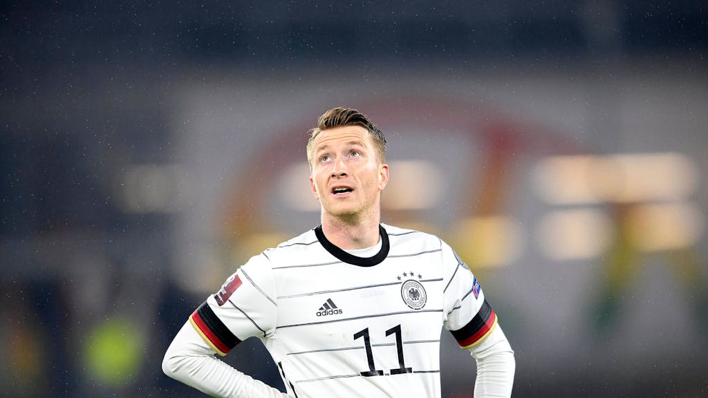 Marco Reus bei seinem bislang letzten Länderspiel, am 11. November 2021 gegen Liechtenstein