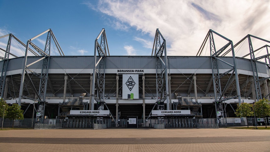 MONCHENGLADBACH, GERMANY - MAY 11 2022: Football arena Borussia-Park, home stadium of Borussia Monchengladbach Copyright: xVITALIIxKLIUIEVx