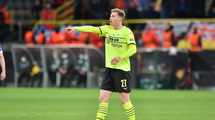 Steffen Tigges beim Europa-League Heimspiel zwischen Borussia Dortmund und den Glasgow Rangers (2:4) am 17. Februar 2022.