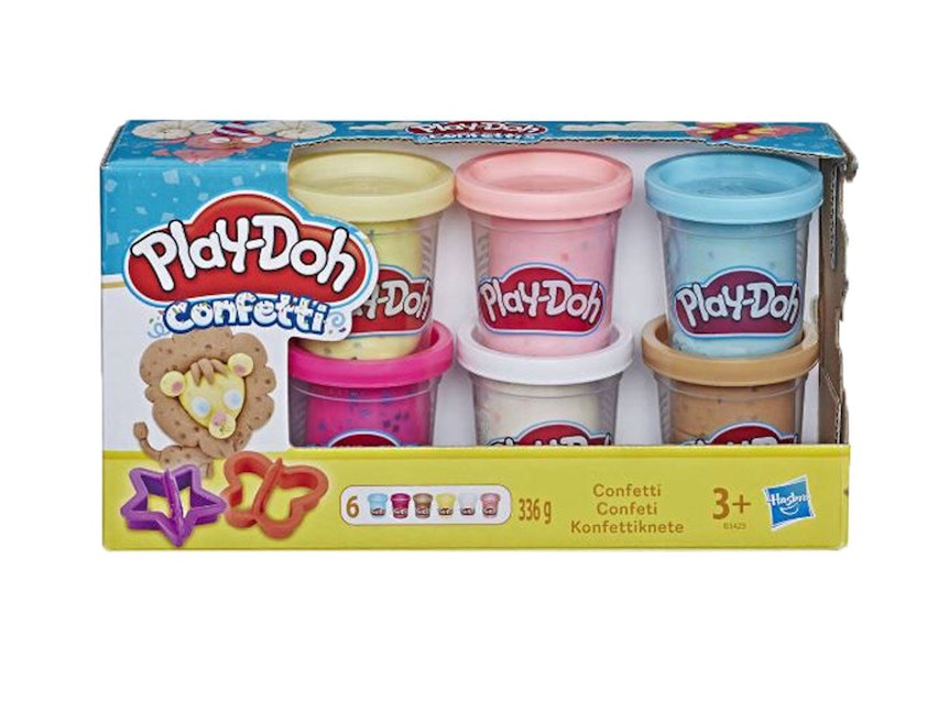 Play-Doh Konfettiknete. Bild für Gutschein-der-Woche-Aktion.