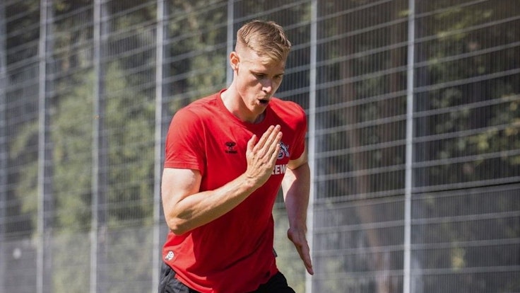 Steffen Tigges, Neuzugang beim 1. FC Köln, trainiert erstmals am Geißbockheim