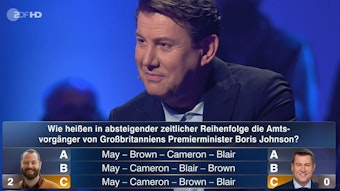 Tagesschau-Sprecher Jens Riewa konnte sich als Experte für Zeitgeschehen nicht gegen den Kandidaten Axel Buhmann behaupten.