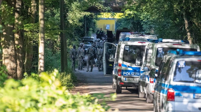 Polizeiwagen in Essen im Einsatz