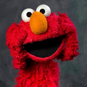 Elmo aus der „Sesamstraße“ posiert vor der Kamera