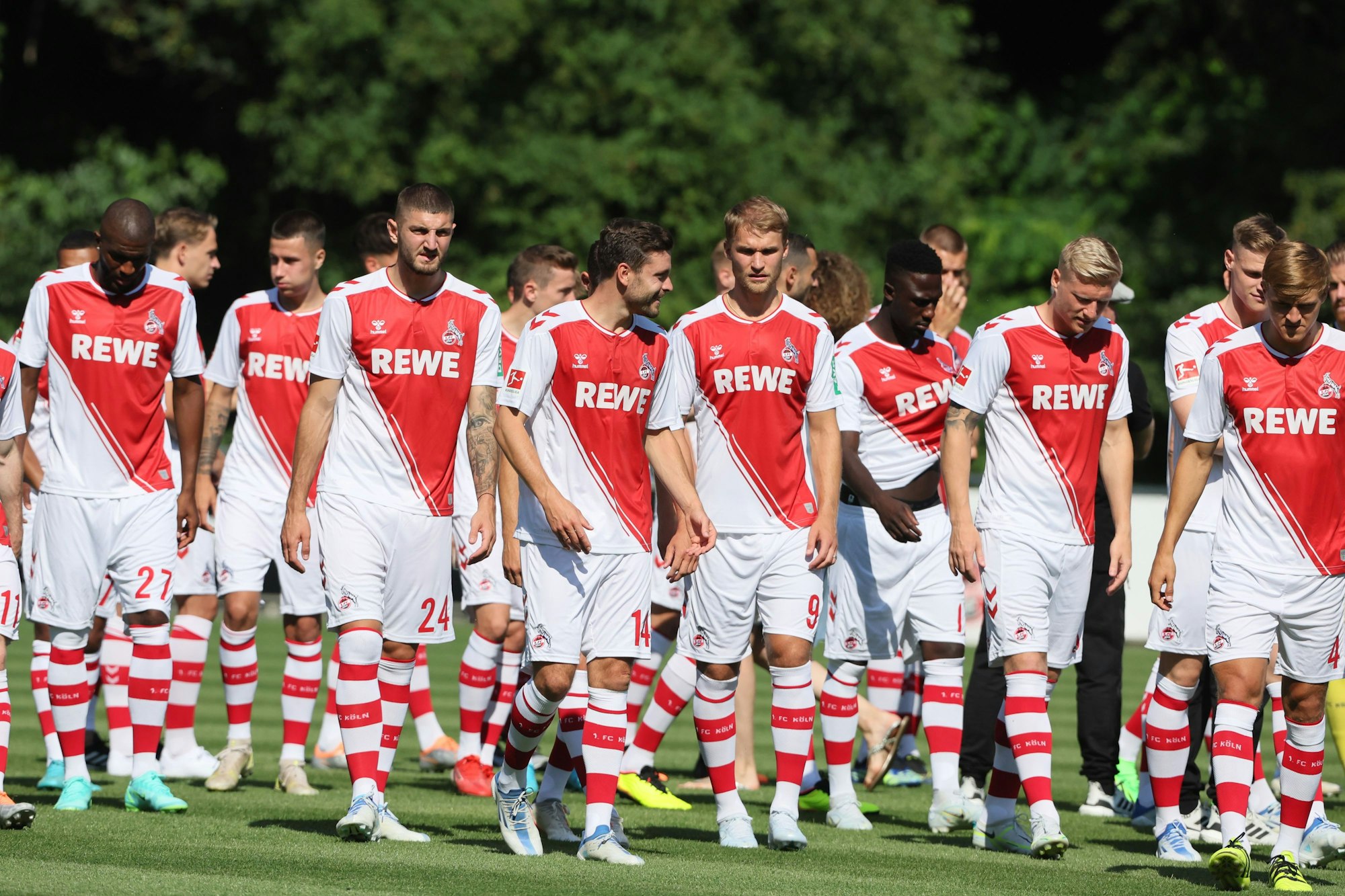 Die Mannschaft des 1. FC Köln versammelt sich zum Teamfoto.