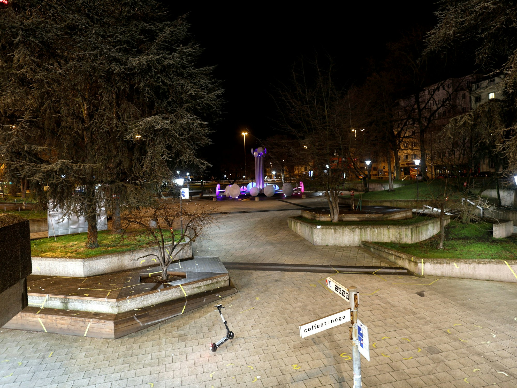 Der Ebertplatz bei Nacht.
