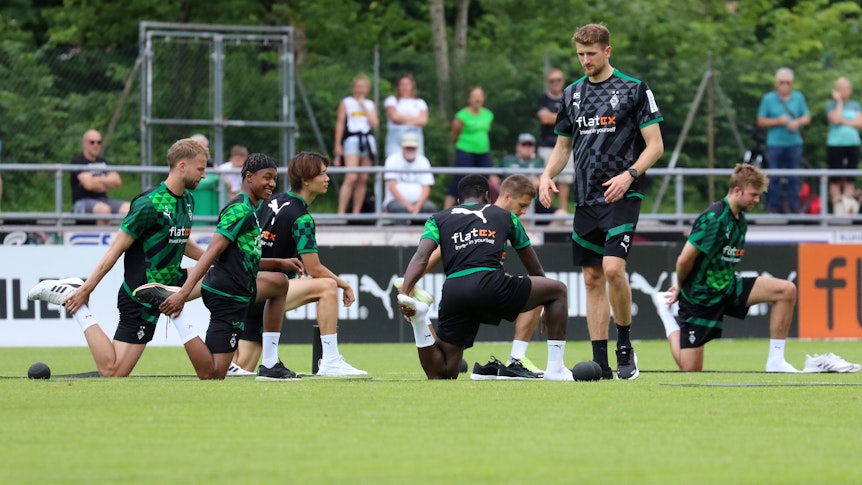 Bei der Mittwochseinheit (6. Juli 2022) von Borussia Mönchengladbach im Trainingslager am Tegernsee standen Athletik und Stabilisation im Fokus.