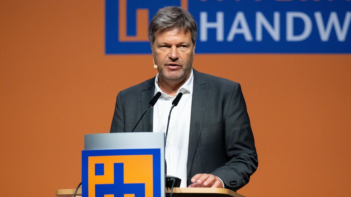 Robert Habeck (Bündnis 90/Die Grünen), Bundesminister für Wirtschaft und Klimaschutz, nahm am 6. Juli 2022 an der Eröffnung der Internationalen Handwerksmesse (IHM) in München teil.