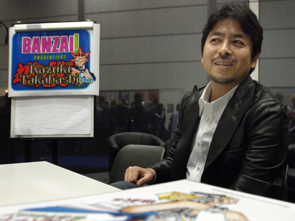 Der japanische Comic-Zeichner Kazuki Takahashi am Samstag (19.03.2005) auf der Leipziger Buchmesse.