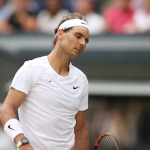 Rafael Nadal in Wimbledon auf dem Platz.