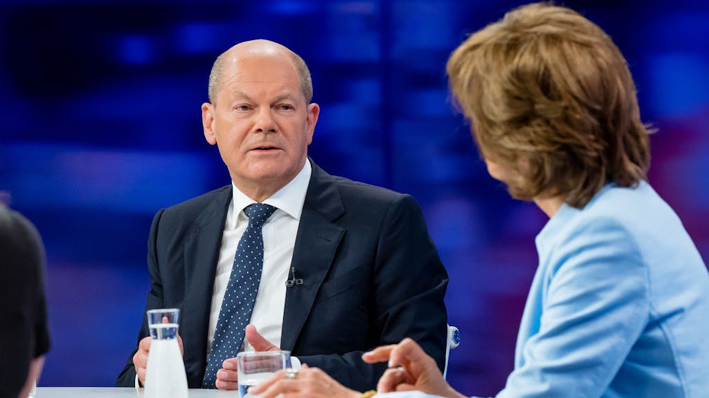 Bundeskanzler Olaf Scholz war am 7. Juli 2022 in der ZDF-Sendung „Maybrit Illner“ zu Gast.