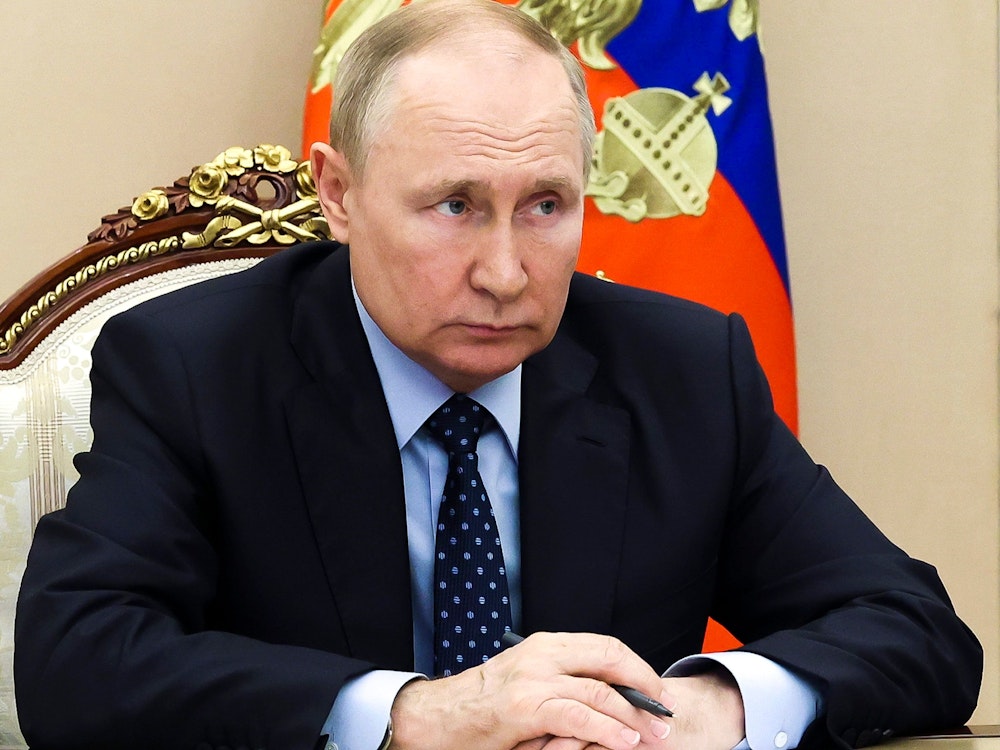 Wladimir Putin drohte dem Westen erneut. Die Aufnahme des russischen Präsidenten stammt vom 8. Juli 2022.