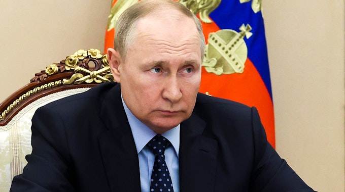 Russlands Präsident Wladimir Putin bei einem Kabinetts-Treffen im Juli.