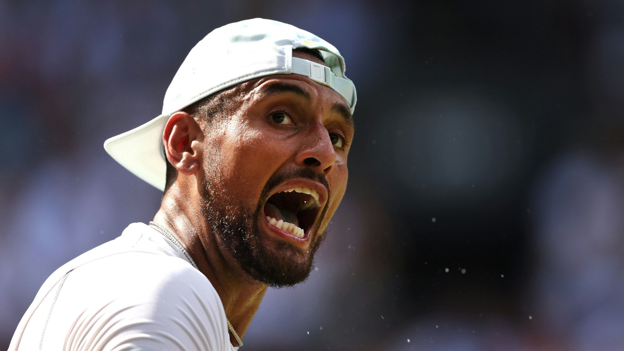 Nick Kyrgios ärgert sich während des Wimbledon-Finales