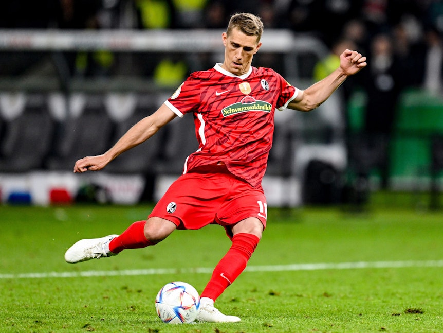 Freiburgs Nils Petersen beim DFB-Pokal-Finale gegen RB Leipzig am 21. Mai 2022