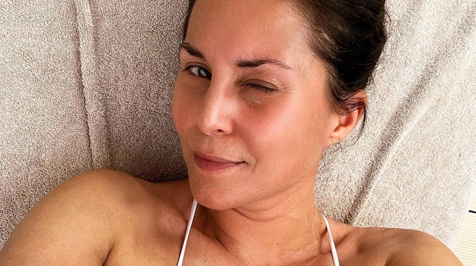 „Sat.1-Frühstücksfernsehen“-Moderatorin Vanessa Blumhagen, hier auf einem Instagram-Selfie vom Juni 2022, meldet sich aus dem Urlaub im Bikini.