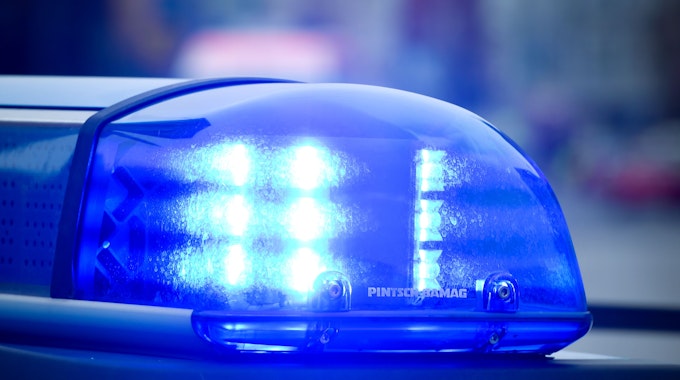 Das Blaulicht an einem Polizeiauto am 11.09.2014 in Frankfurt (Oder) (Brandenburg).