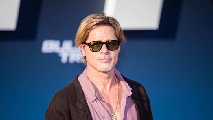 Schauspieler Brad Pitt, hier bei der Deutschlandpremiere des Kinofilms „Bullet Train“ am 19. Juli 2022 in Berlin, zog mit einem bestimmten Kleidungsstück alle Blicke auf sich.