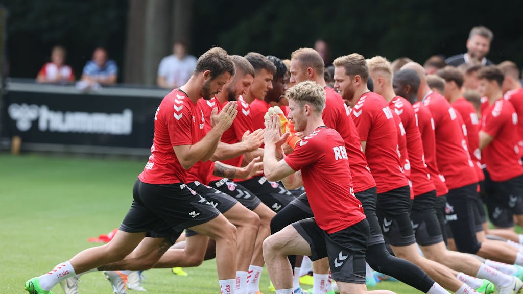 Die Profis des 1. FC Köln beim Training am Geißbockheim, hier am 15. Juli 2022