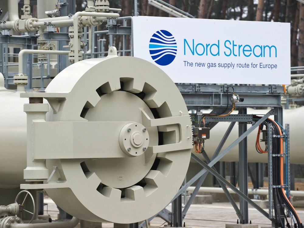 Gaswerk in Lubmin mit Nord Stream Schild