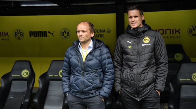 Markus Pilawa (links) in Diensten von Borussia Dortmund an der Seite von Sebastian Kehl.