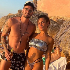 Der argentinische Fußball-Nationalspieler Rodrigo de Paul auf einem gemeinsamen Pärchen-Foto mit seiner Ex-Frau Camila Homs, das sie am 14. Februar 2021 bei Instagram gepostet hatte.
