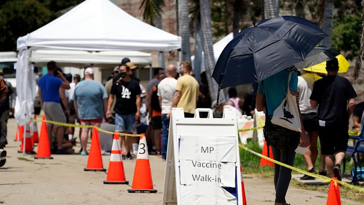 Eine Impfstation gegen Affenpocken am 28. Juli 2022 in Kalifornien. San Francisco wird ebenfalls allmählich ein Hotspot für Affenpocken.