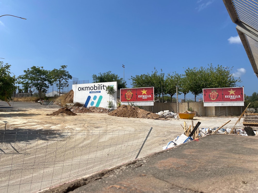 Aktuell wird am Stadion „Visit Mallorca Estadi (Son Moix)“ gebaut. Fotografiert wurde der aktuelle Stand der Baustelle am 27. Juli 2022.