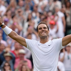 Rafael Nadal im Viertelfinale vom Wimbledon am 06. Juli 2022.