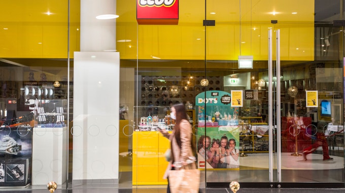 Das Ladengeschäft des dänischen Spielzeugherstellers Lego in der Frankfurter Innenstadt war im Zuge der Coronakrise 2020 zeitweise geschlossen.