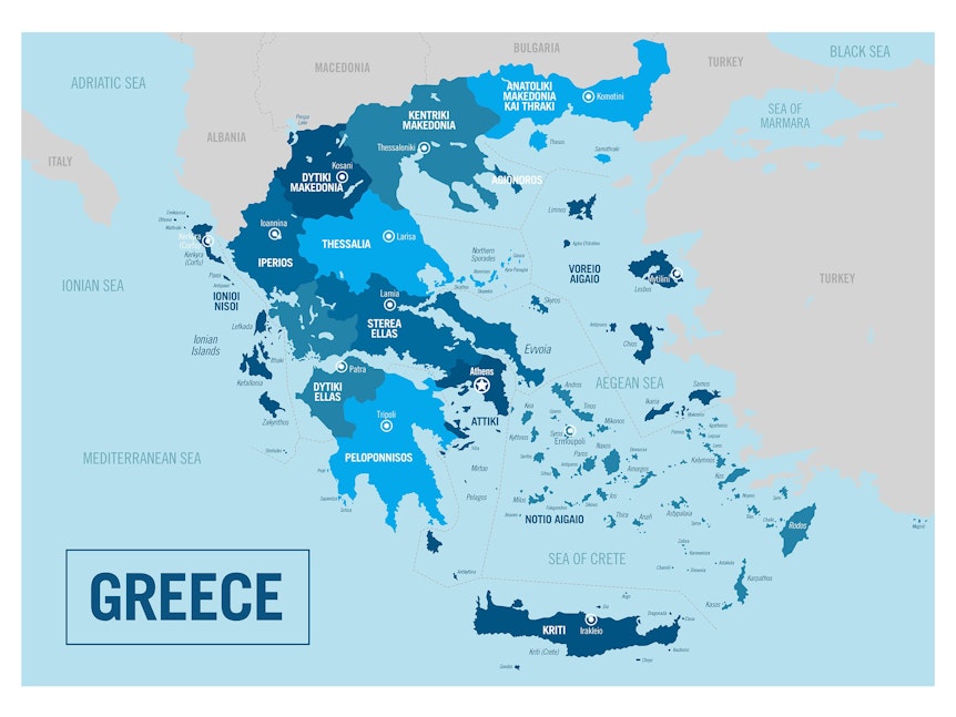 Die griechischen Inseln im Überblick.