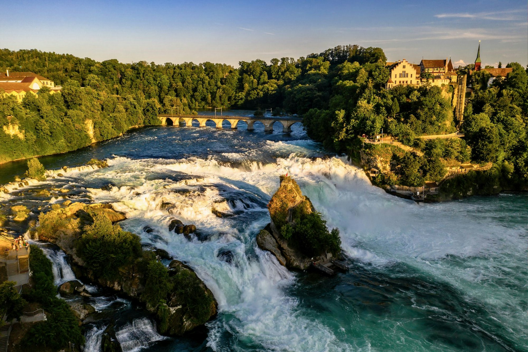 Rhine Falls (Rheinfall) waterfalls, Schaffhausen, Switzerland, Europe