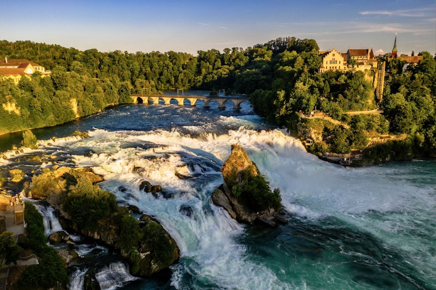 Rhine Falls (Rheinfall) waterfalls, Schaffhausen, Switzerland, Europe