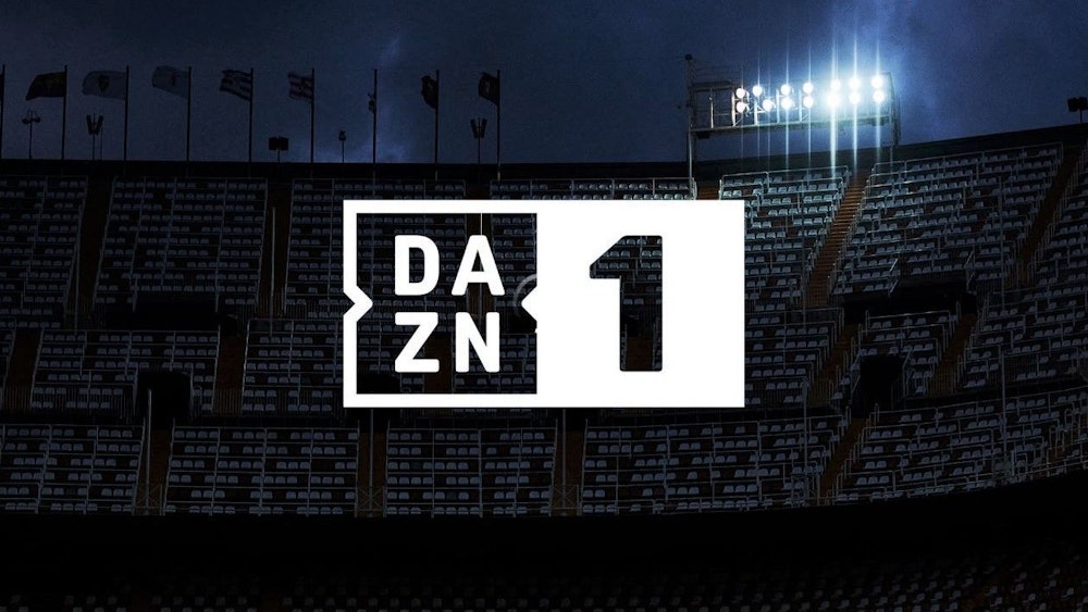 Ladebildschirm des DAZN-Senders DAZN1, den es künftig auf noch mehr Verbreitungswegen im Fernsehen zu sehen gibt.