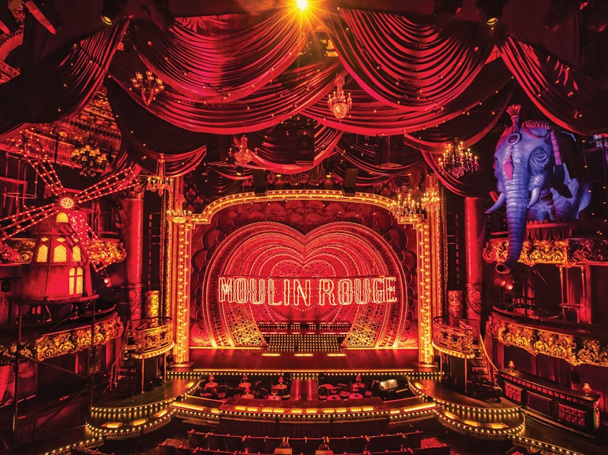Die Bühne des Piccadilly Theatre für das „Moulin Rouge“-Musical.