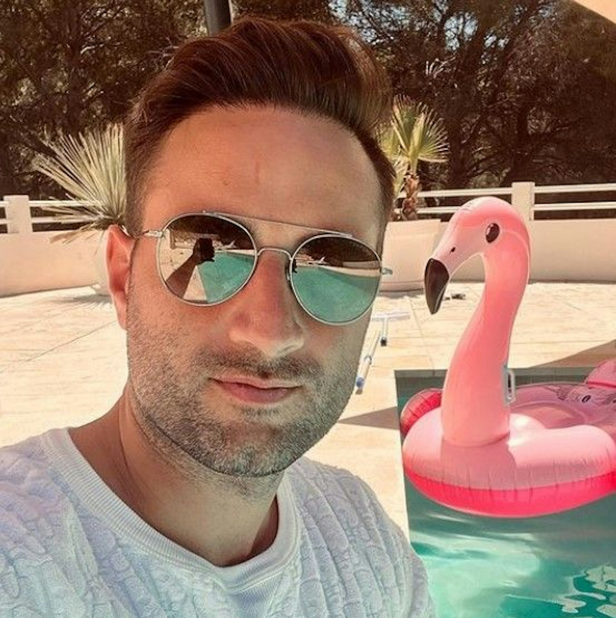 David Suppes, hier auf einem Instagram-Selfie vom 24. August, lässt es sich im Urlaub mächtig gut gehen.