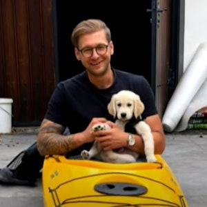 Fabian Esser aus Zülpich (NRW) mit seinem Hund. Der Mann wurde in den Niederlanden getötet.